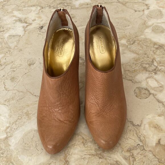 Coach Unna Leather Stiletto Heel Booties - Picture 4 of 12